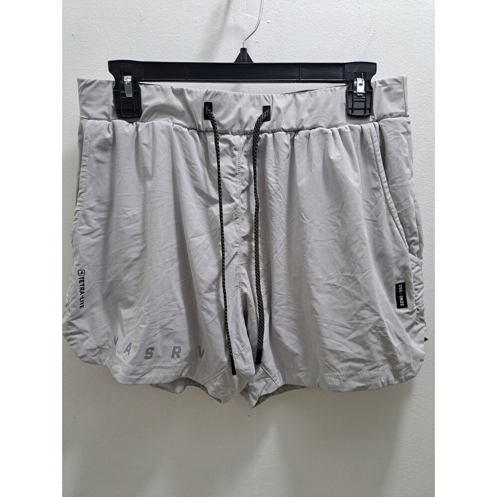 ASRV Tetra Lite Shorts Mens Large Gray Activewear Pockets Gym Workout